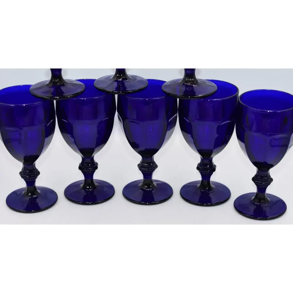 Libbey Cobalt Blue Duratuff Gibraltar 6.75